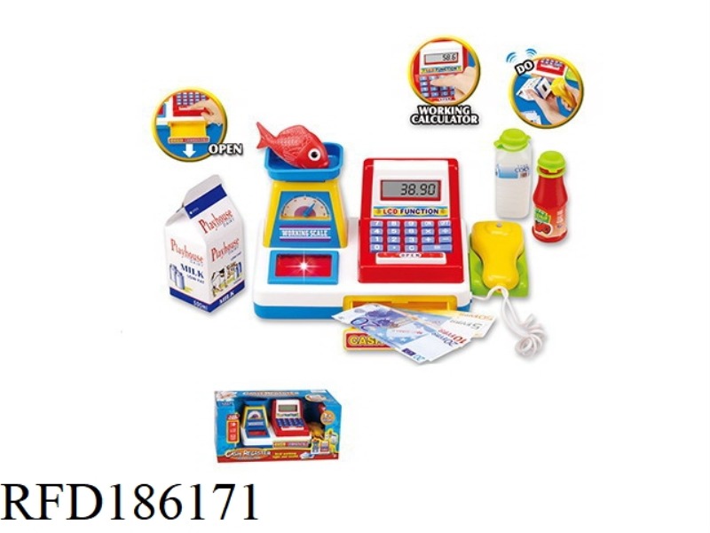 CALCULATE CASH REGISTER WITH LIGHT AND SOUND