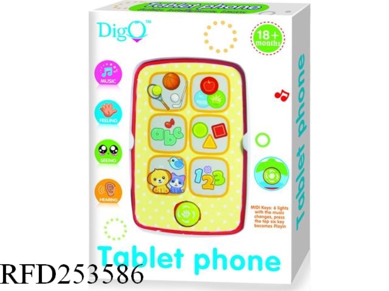 SLAB PHONE WITH LIGHT AND MUSIC(ENGLISH SPANISH HANDOVER)