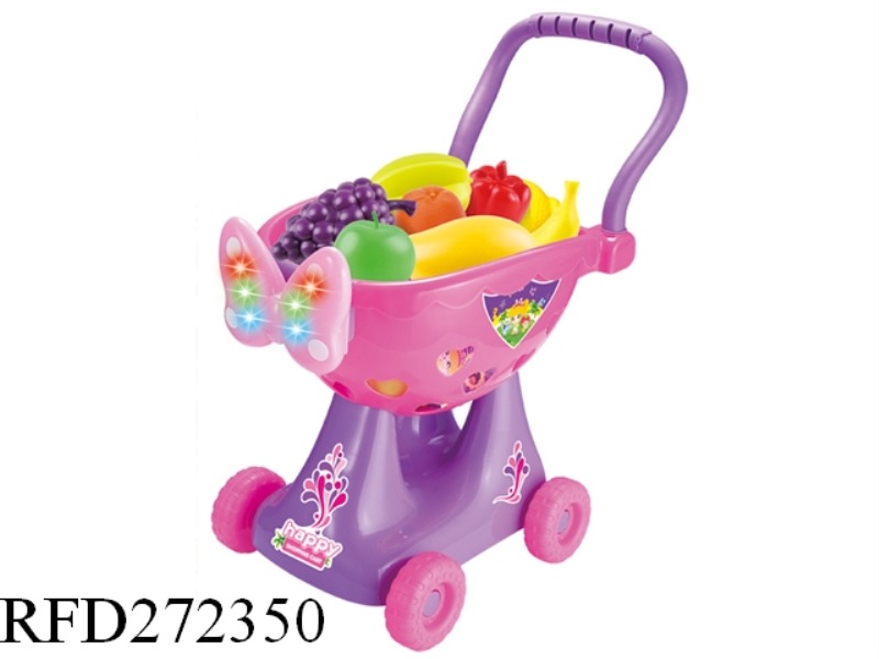 PURPLE BOWKNOT CART WITH LIGHT AND MUSIC 19PCS