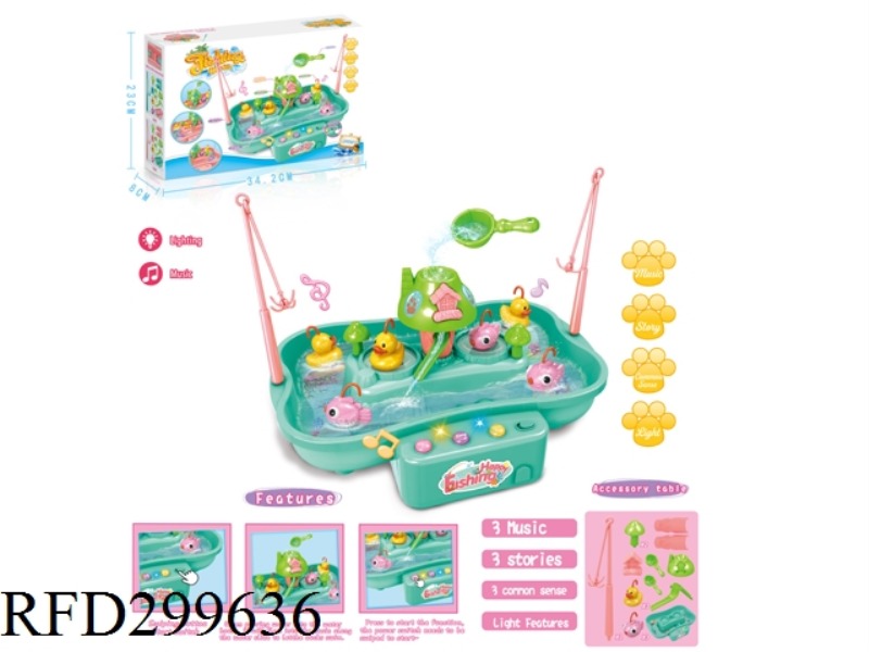 B/O DIAOYUTAI(DUCK+FISH)WITH LIGHT MUSIC(GREEN)