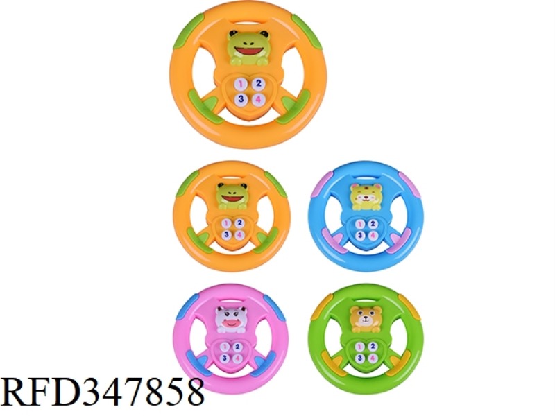4 ANIMAL SOLID COLOR CARTOON MUSIC STEERING WHEELS/FOUR COLORS MIXED