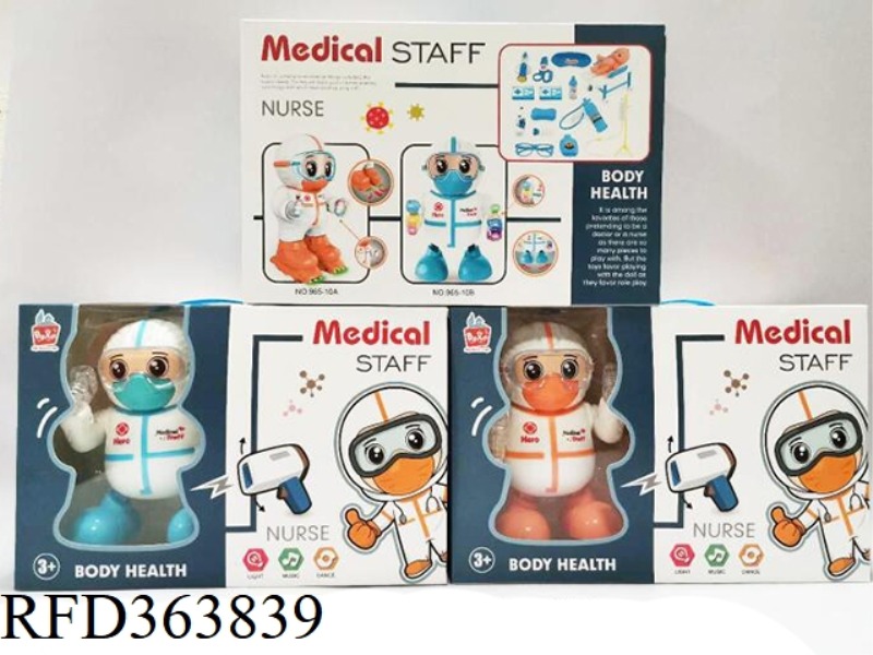 EPIDEMIC PREVENTION AND MEDICAL CARE ELECTRIC ROBOT + MEDICAL KIT WITH LIGHT AND MUSIC (TWO-COLOR MI