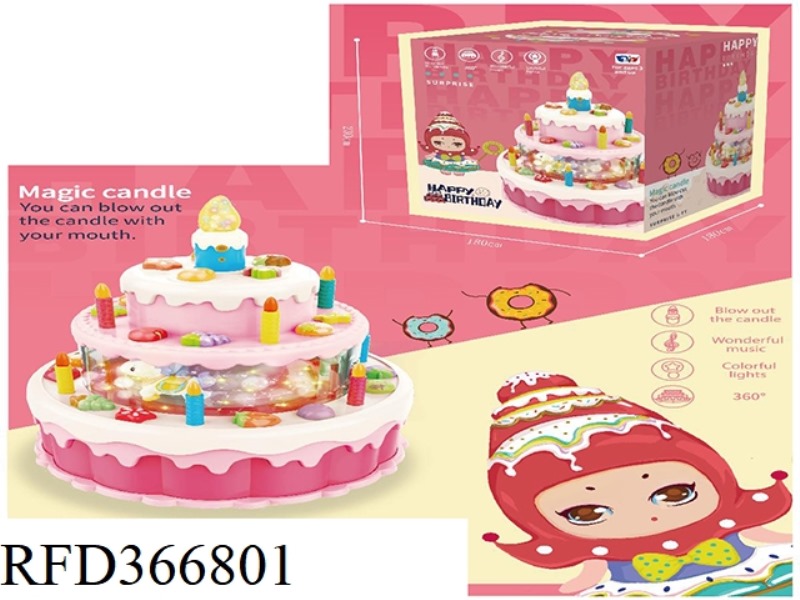 ELECTRIC UNIVERSAL BIRTHDAY CAKE (RED)