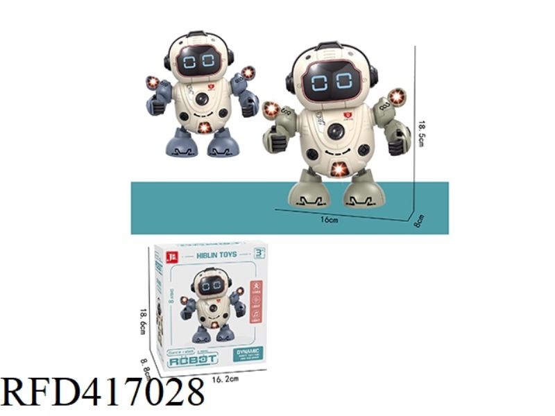 ELECTRIC DANCING LIGHT MUSIC ROBOT (2 COLORS MIXED)