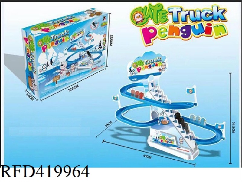 ELECTRIC PENGUIN CLIMBING LADDER WITH MUSIC SLIDE PARADISE