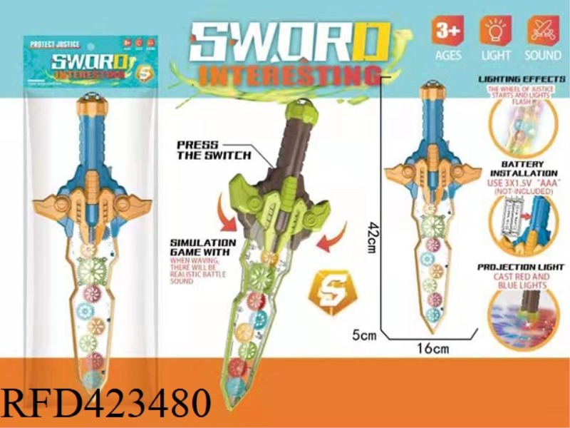 GEAR SWORD WITH LIGHT AND MUSIC