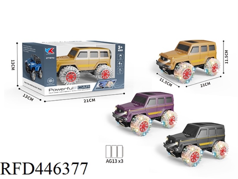 1: 18 INERTIA MERCEDES BENZ BIG G SIMULATION VEHICLE + HEADLIGHTS + FOUR-WHEEL COLORFUL GLARE LIGHTS