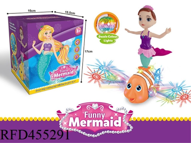 ELECTRIC LIGHT AND MUSIC MERMAID (TWO COLORS MIXED) YELLOW.ORANGE