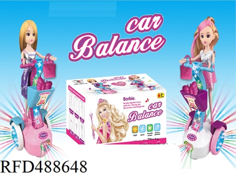 BARBIE WANXIANG LIGHT MUSIC BALANCE CAR WITH PRINCESS