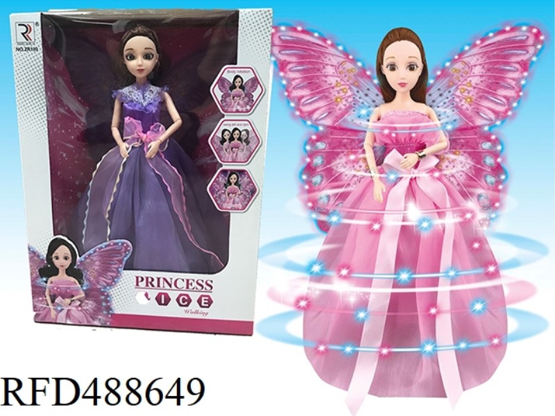 ELECTRIC LIGHTS MUSIC DAZZLE COLOR WINGS 3D EYES BARBIE