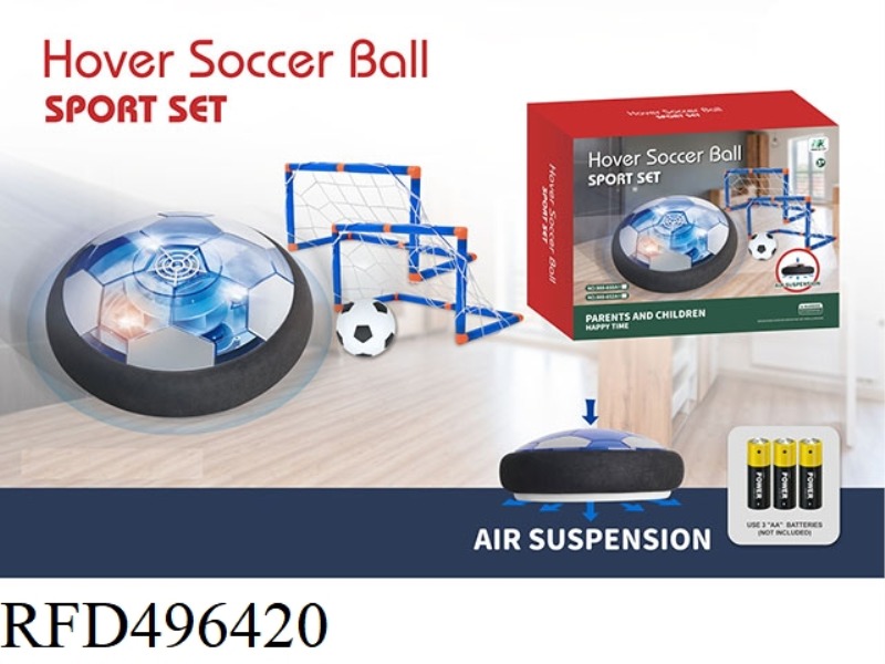 18CM BLUE FLOATING BALL (WITH LIGHT) +1 INFLATABLE BALL +2 SOCCER NETS