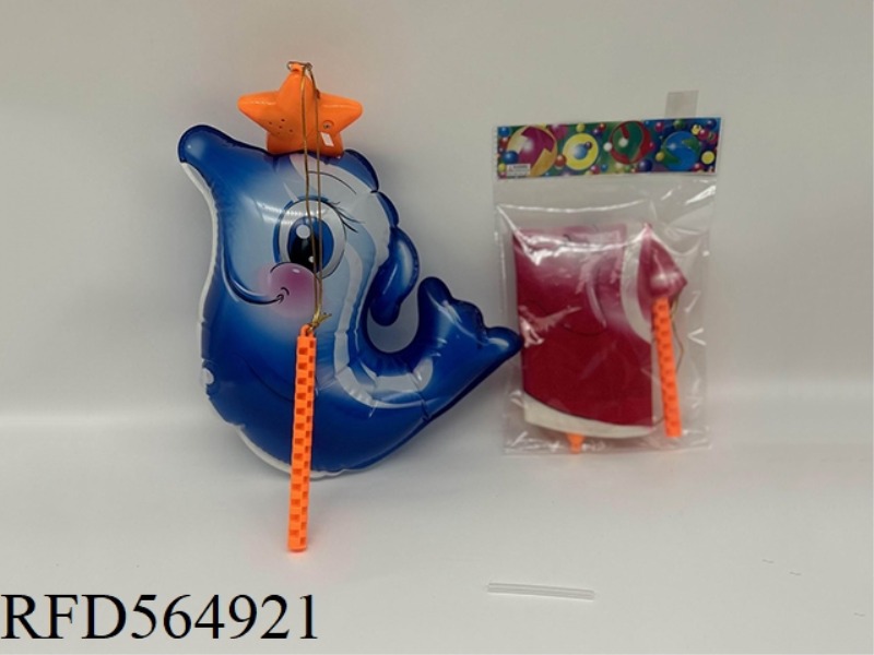 PENTAGRAM DOLPHIN WITH LANTERNS (WITH LIGHTS AND MUSIC)