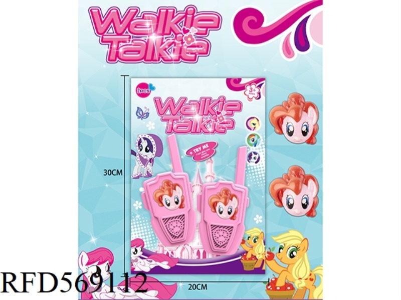LITTLE PONY WITH 3D HEAD WALKIE-TALKIE