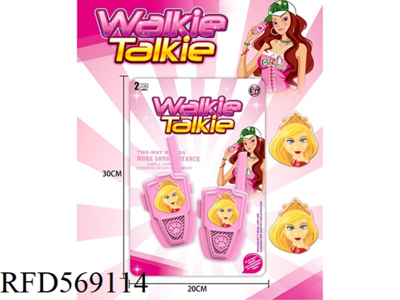 PRINCESS WITH 3D HEAD WALKIE-TALKIE