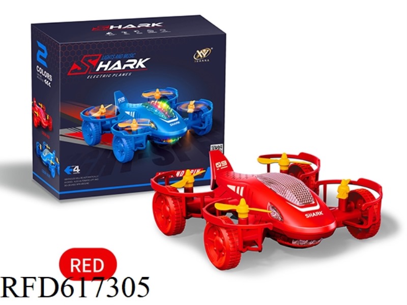 ELECTRIC SHARK PLANE (RED AND BLUE)