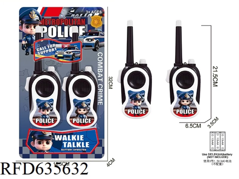 CLEAR CLOSE-RANGE POLICE INTERCOM