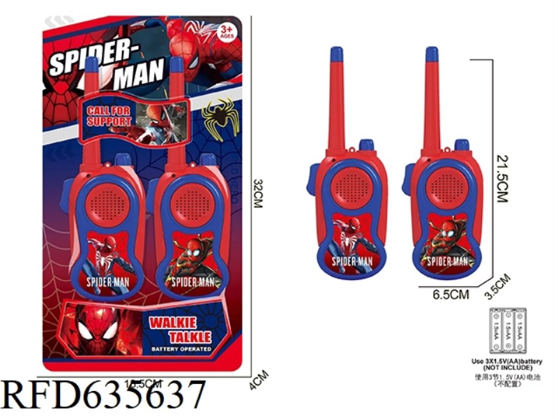 CLEAR SHORT-RANGE SPIDER-MAN WALKIE-TALKIE