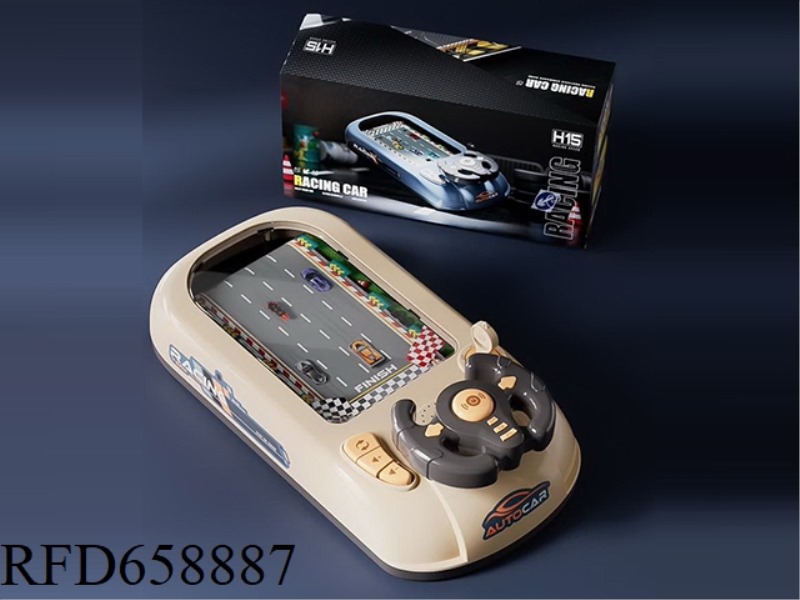 RACING ADVENTURE (WHITE) STEERING WHEEL RACING CHALLENGE GAME CONSOLE DESKTOP GAME