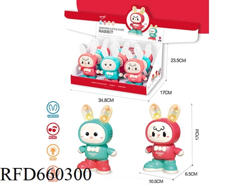 DAZZLE DANCE SMALL CUTE RABBIT 9PCS