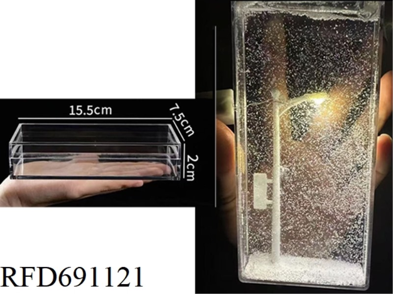 A SMALL NIGHT LIGHT ON A SNOWY NIGHT