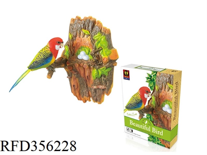 WALL-MOUNTED EAST ROSE VOICE CONTROL PARROT (SINGLE BIRD)