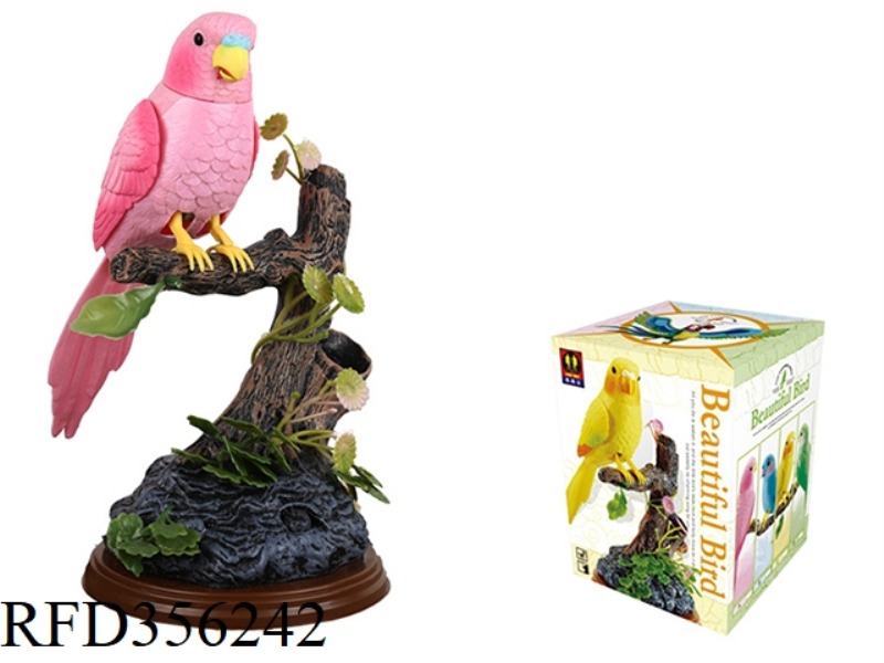 SIMULATION VOICE-ACTIVATED CARTOON BIRD BODY (PINK)