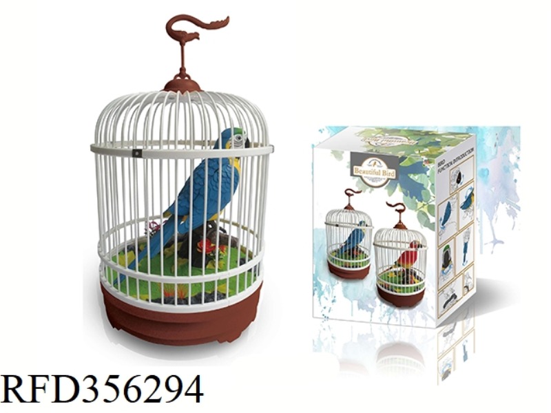 SINGLE PARROT BIRD CAGE-VOICE CONTROL