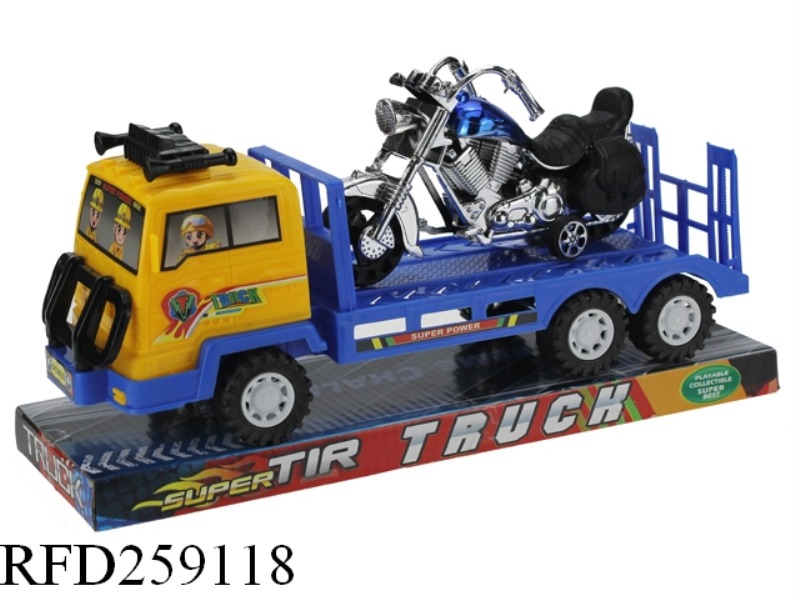 FRICTION SHOP TRUCK WITH SLIDE MOTORCYCLE