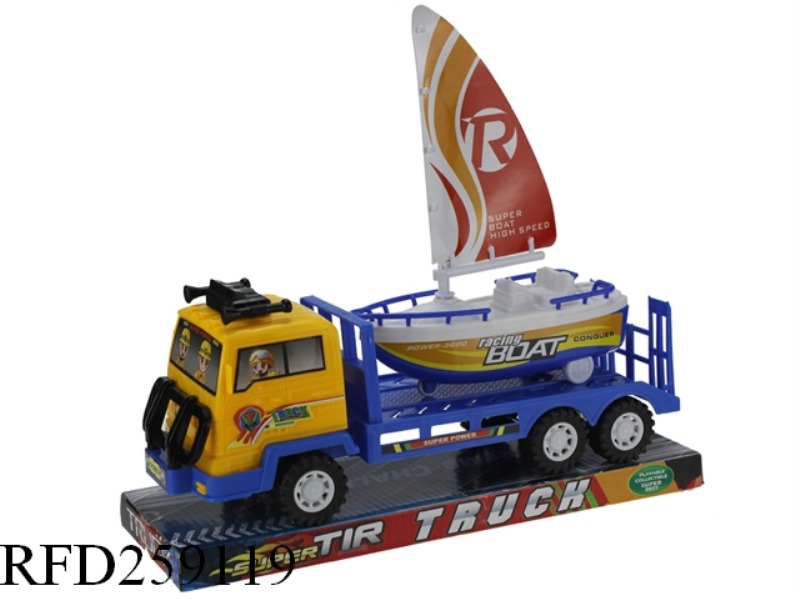 FRICTION SHOP TRUCK WITH FRICTION SAILBOAT