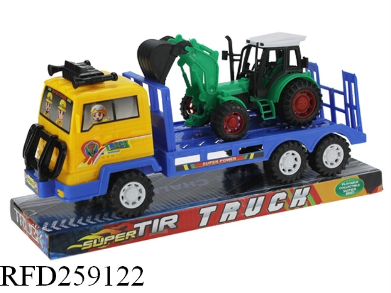 FRICTION SHOP TRUCK WITH SLIDE FARM TRACTOR
