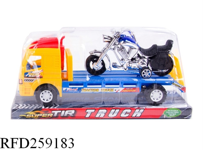 FRICTION SHOP TRUCK WITH SLIDE MOTORCYCLE