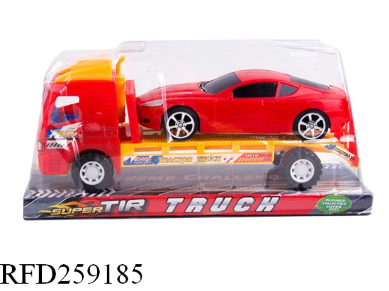 FRICTION SHOP TRUCK WITH FRICTION SPORTS CAR