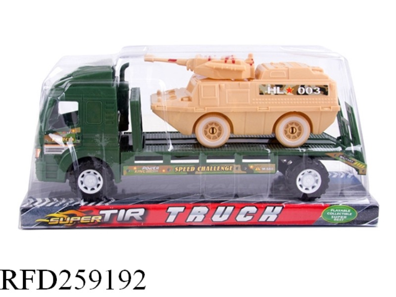 FRICTION SHOP TRUCK WITH SLIDE ARMORED CAR