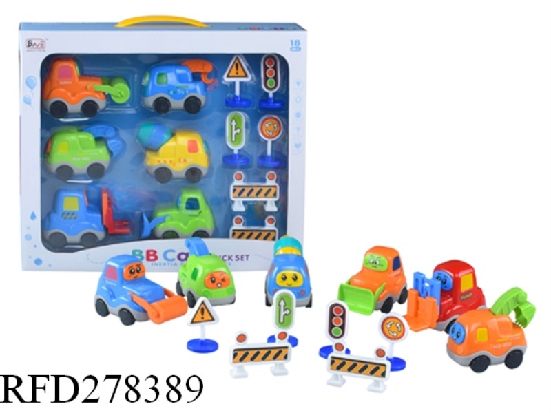 CARTOON FRICTION SHOP TRUCK SET
