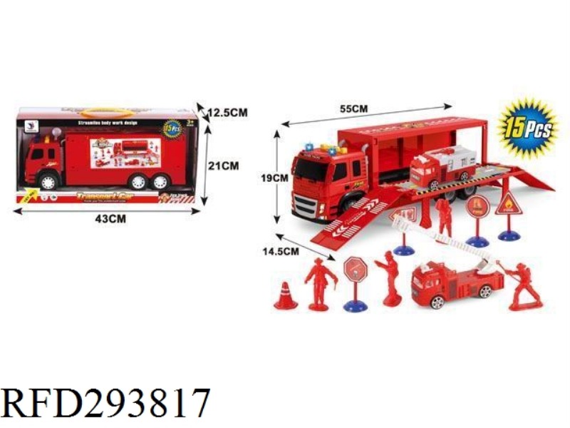 FIRE CONTAINER FRICTION VEHICLE WITH IC LIGHT 4 KEYS 7 TONE