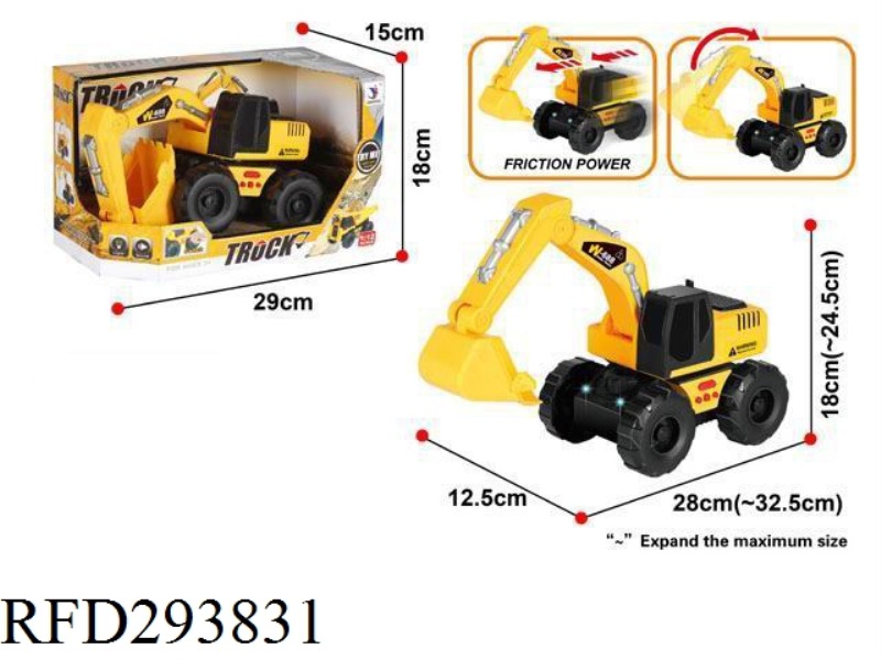 FRICTION EXCAVATOR WITH IC LIGHT SOUND