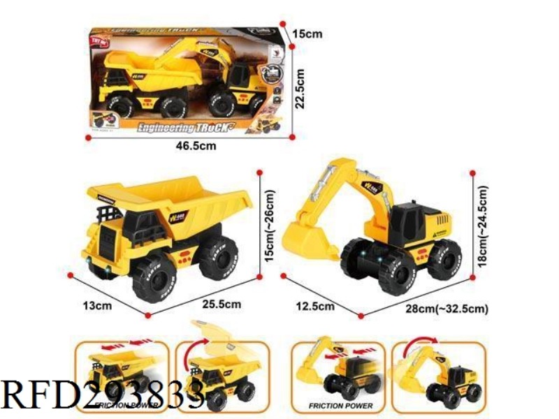 FRICTION COMBINATION OF TIPPER AND EXCAVATOR WITH IC LIGHT AND SOUND