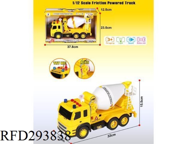 FRICTION ENGINEERING MIXER TRUCK WITH LIGHT SOUND