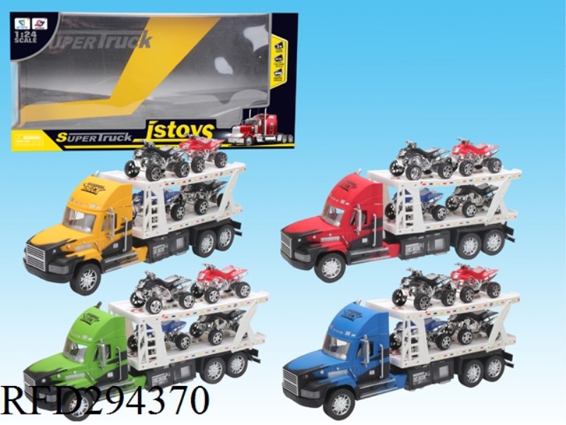 FRCTION TRUCK WITH 4 BEACH MOTORCYCLE