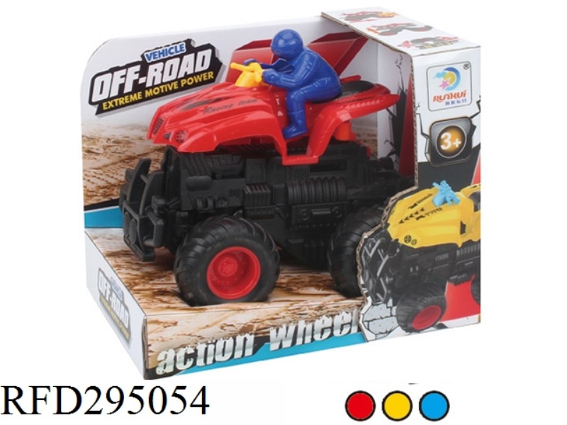 FRICTION CRASH BOUNCE STUNT MOTORCYCLE (3 COLOR MIXED)
