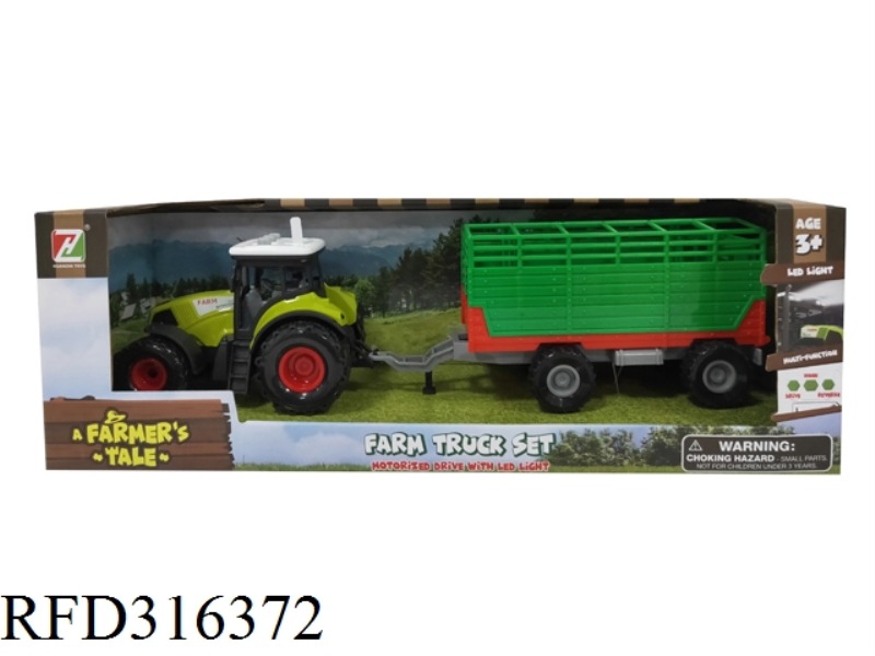 INERTIAL FARMER FENCE TRAILER WITH LIGHT AND SOUND EFFECTS