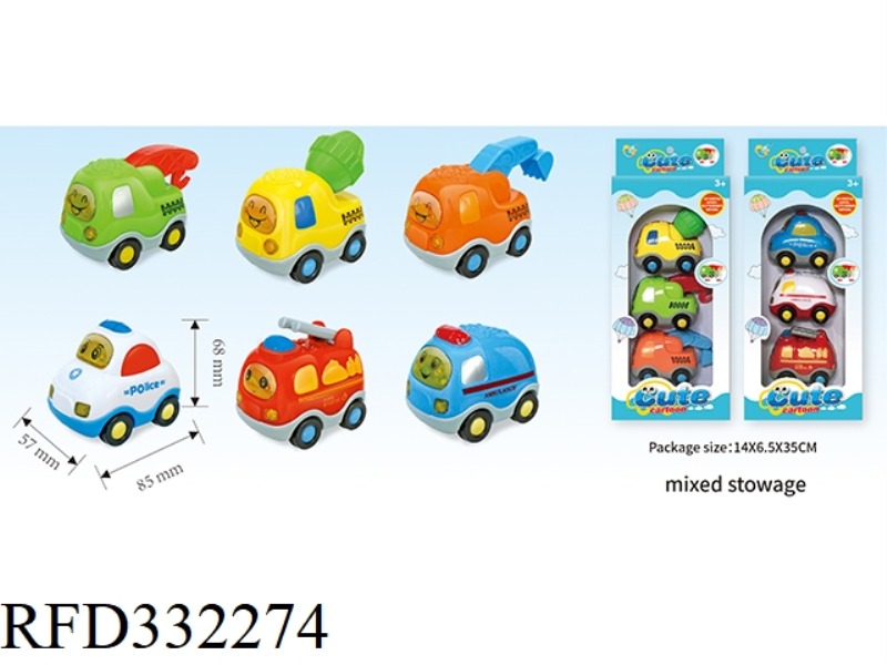 INERTIA CARTOON CAR (2 TYPES MIXED)