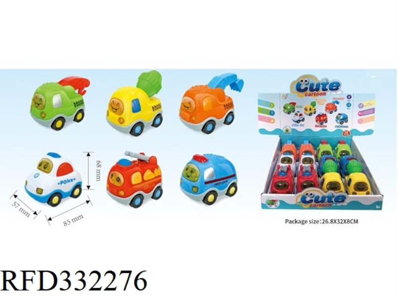 INERTIAL CARTOON CAR 12PCS