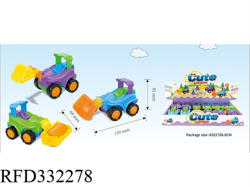 INERTIAL CARTOON ENGINEERING VEHICLE 12PCS