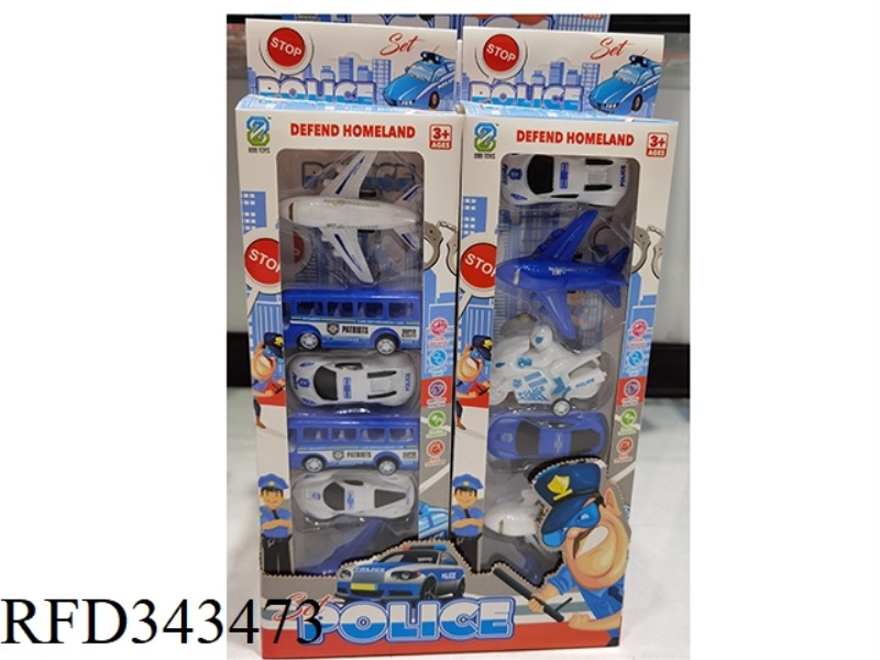 POLICE CAR SET 8PCS