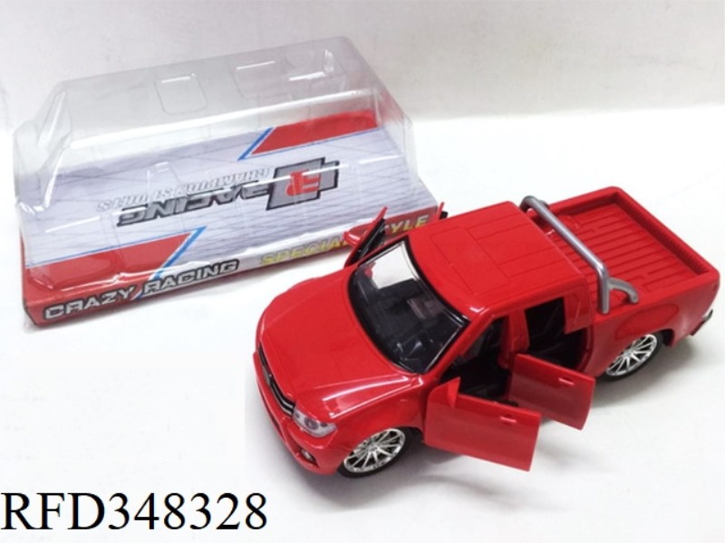 1:18 PICKUP TRUCK, ANTI-TRUE INERTIA CAR, OPEN 4 DOORS