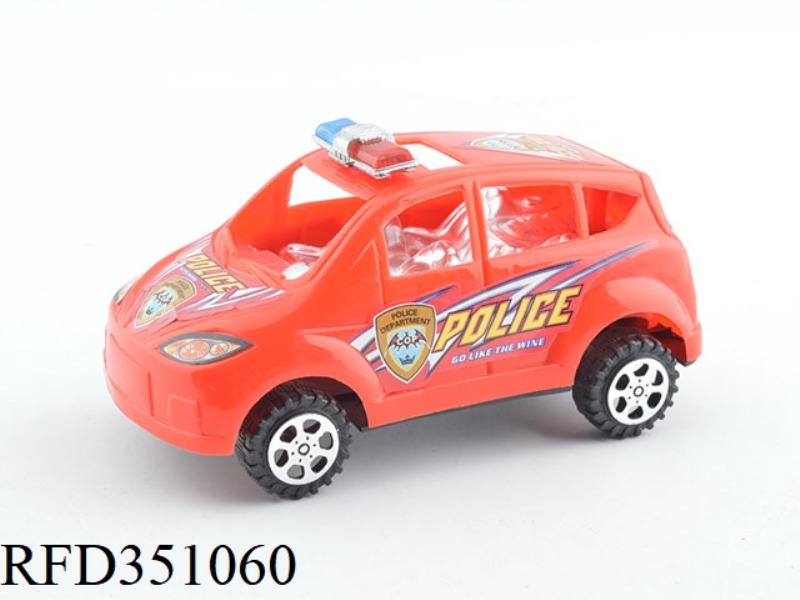 SOLID COLOR PLATED INERTIAL POLICE CAR