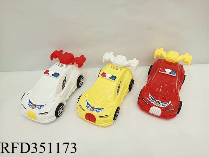 PULL LINE POLICE CAR WITH LIGHTS