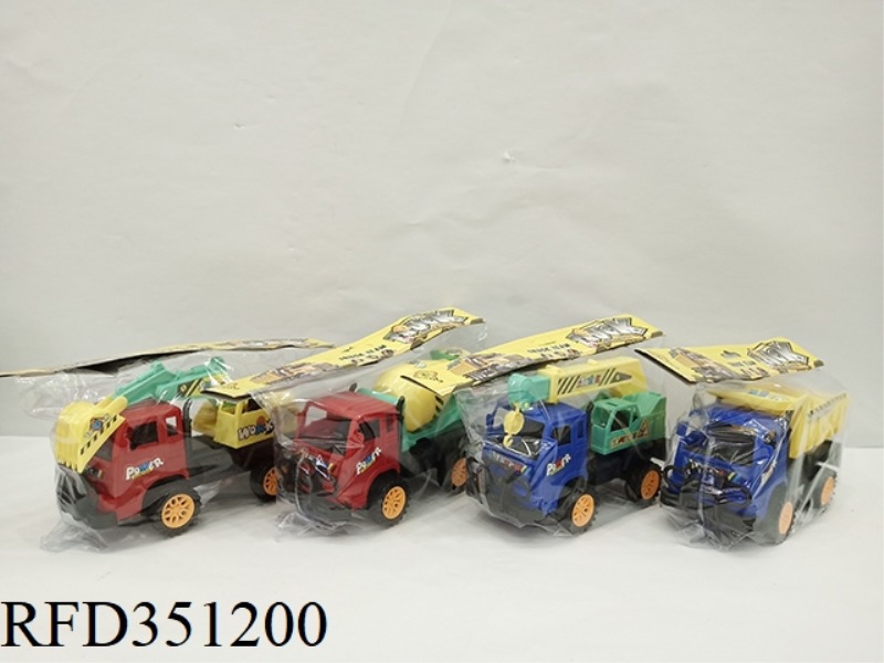 MIXED COLOR INERTIAL ENGINEERING VEHICLE (CRANE, EXCAVATOR, MIXER, BUCKET TRUCK)