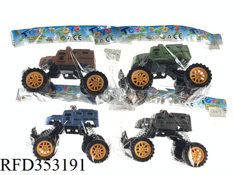 PAINTED INERTIAL CLIMBING POLICE CAR
